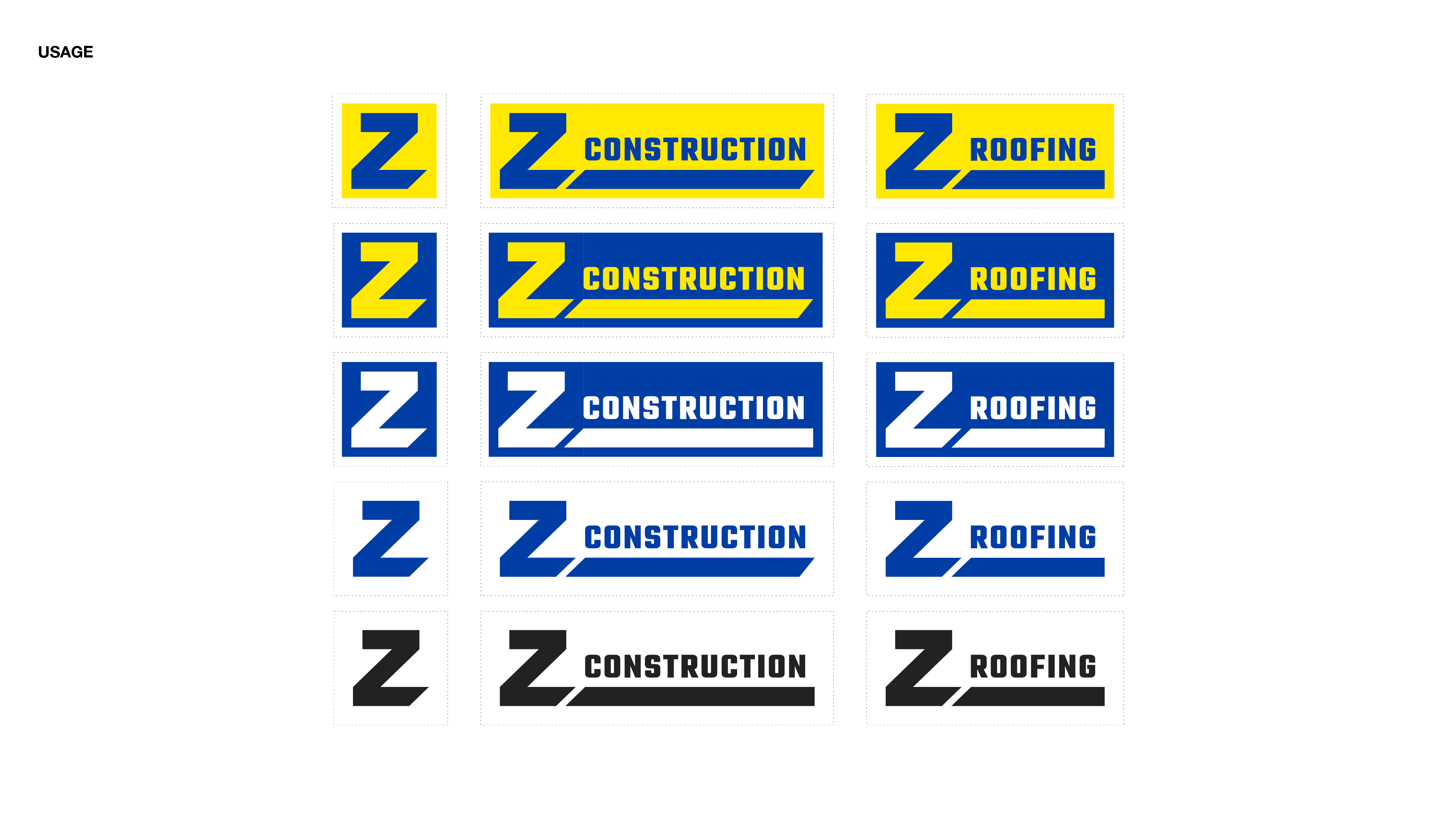 Z Construction Logo Usage