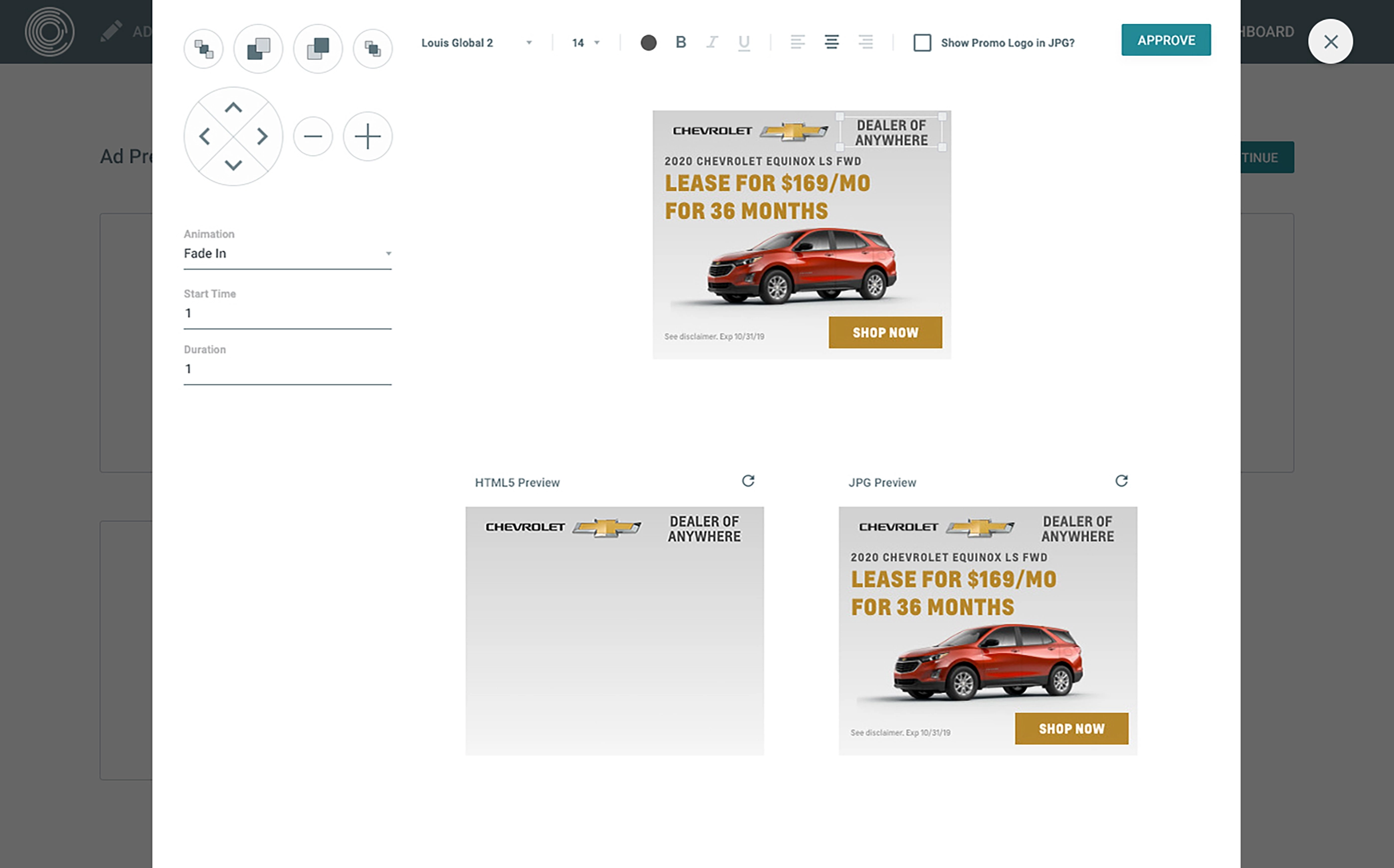 L2T Media Ad Builder Options