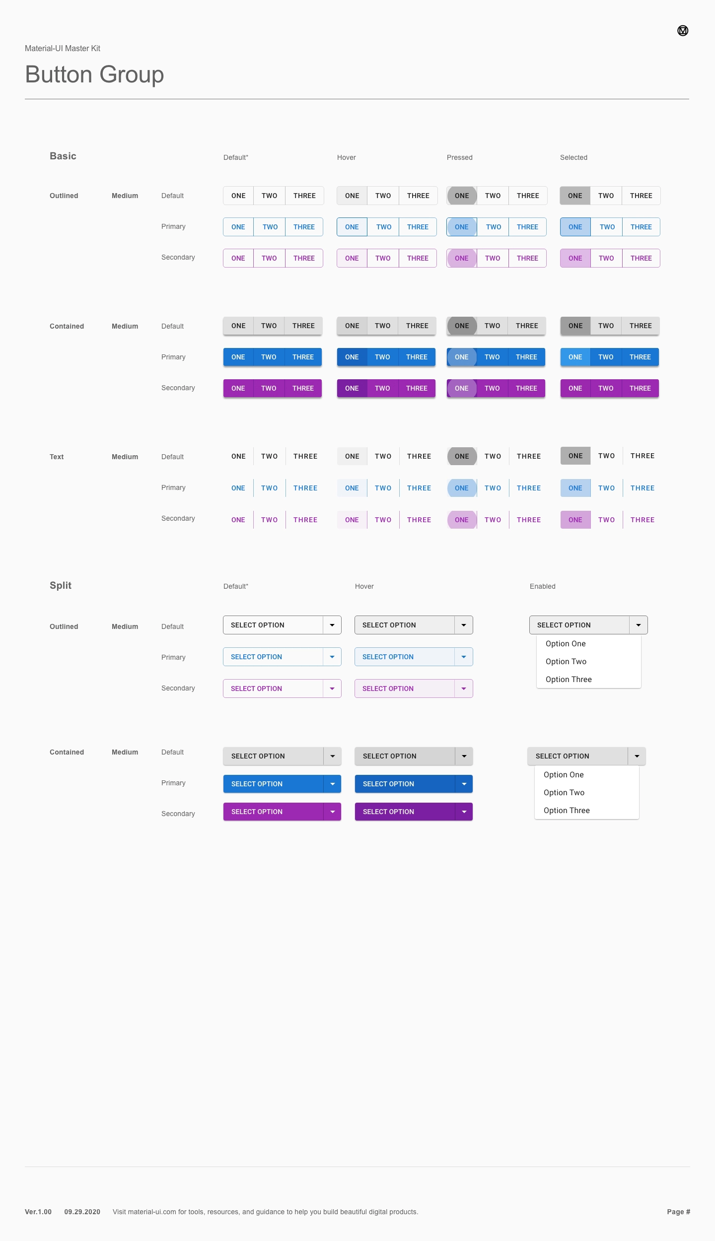 MUI Xd Kit Button Group